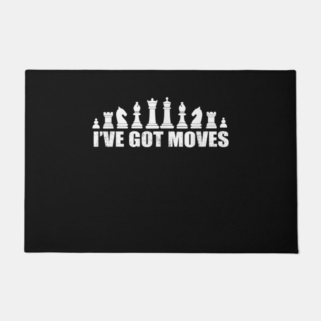 Paillasson Chess Set Pieces Ive Got Move Lovers (Devant)