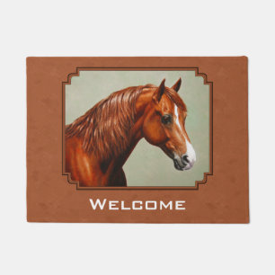 Paillasson Chestnut Morgan Horse Rousty Rouge