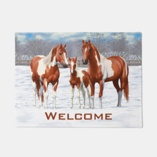 Paillasson Chestnut Pinto Sorrel Peinture Quarter Chevaux Dan