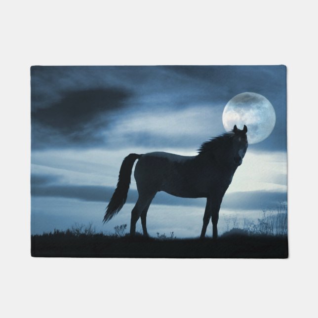 Paillasson Cheval bleu et lune (Devant)