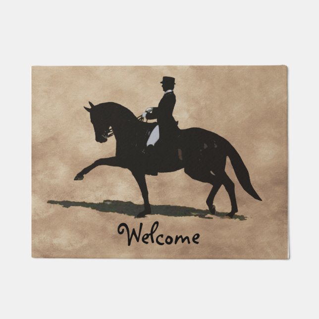 Paillasson Cheval et cavalier de dressage (Devant)