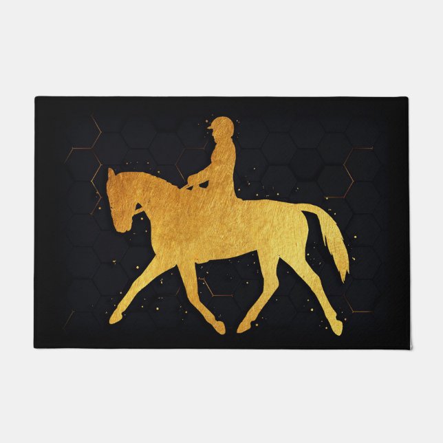 Paillasson Cheval Et Rider (Devant)