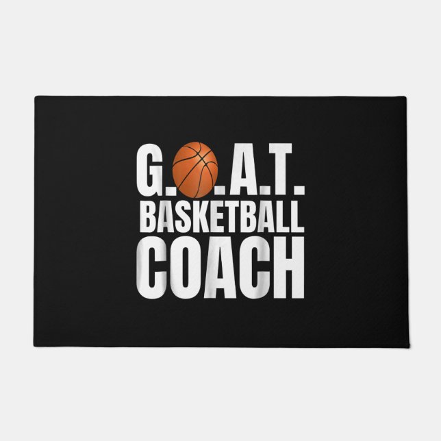 Paillasson Chèvre Basketball entraîneur cadeau (Devant)