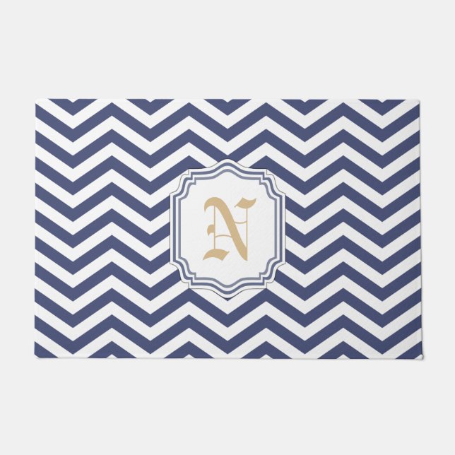 Paillasson Chevron Monogramme de la marine nautique (Devant)