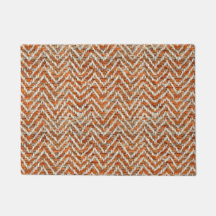 Paillasson chevron orange chic