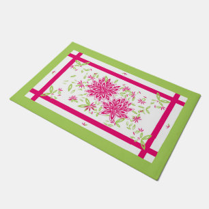PAILLASSON CHIC PORTE MAT_ JOLIE 561 CHAUD ROSE/60 VERT FLORA