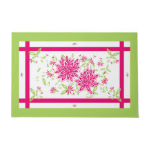 CHIC PORTE MAT_ JOLIE 561 CHAUD ROSE/60 VERT FLORA