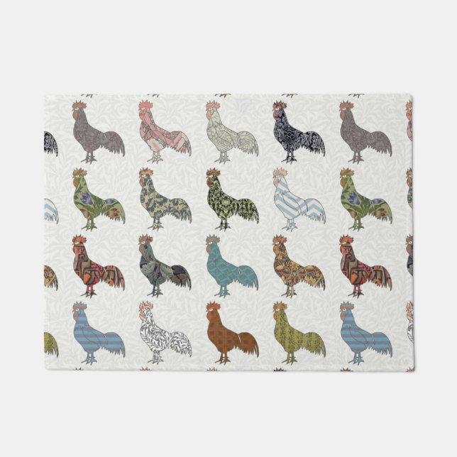 Paillasson Chicken Rooster Coloré ferme Motif (Devant)