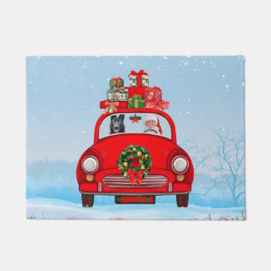 Paillasson Chien berger allemand noir en voiture avec le Père