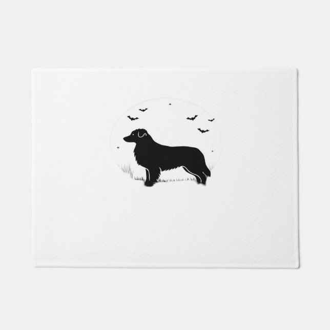 Paillasson Chien berger australien - Halloween Moon Silhouett (Devant)