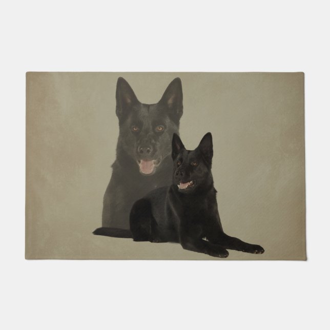 Paillasson Chien de berger allemand noir - GSD (Devant)