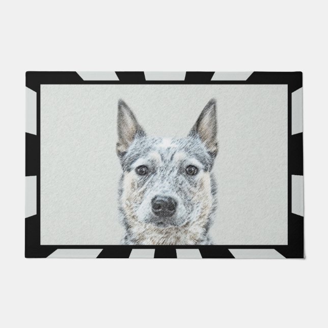 Paillasson Chien de bétail australien - Cute Original Dog Art (Devant)