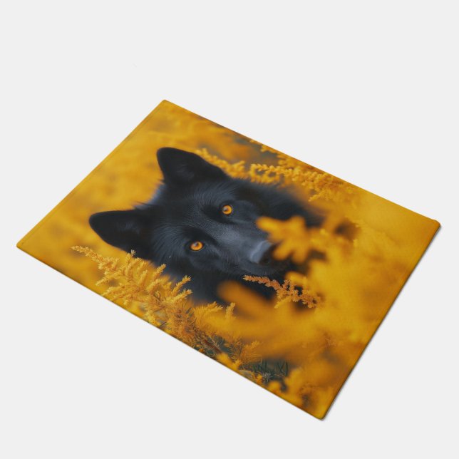 Paillasson Chien de loup noir berger allemand (Incliné)