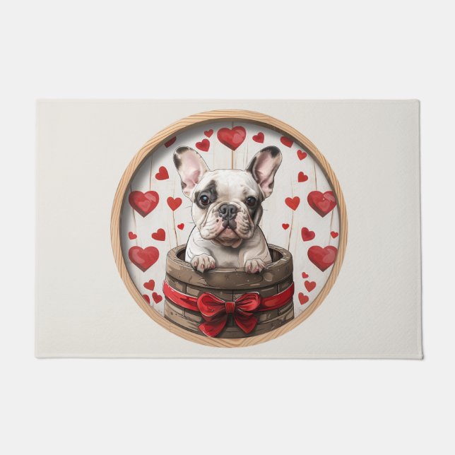 Paillasson Chien de taureau français Valentines (Devant)