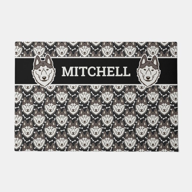 Paillasson Chien de traîneau à chiens Loyal Sibérien Husky Ar (Devant)