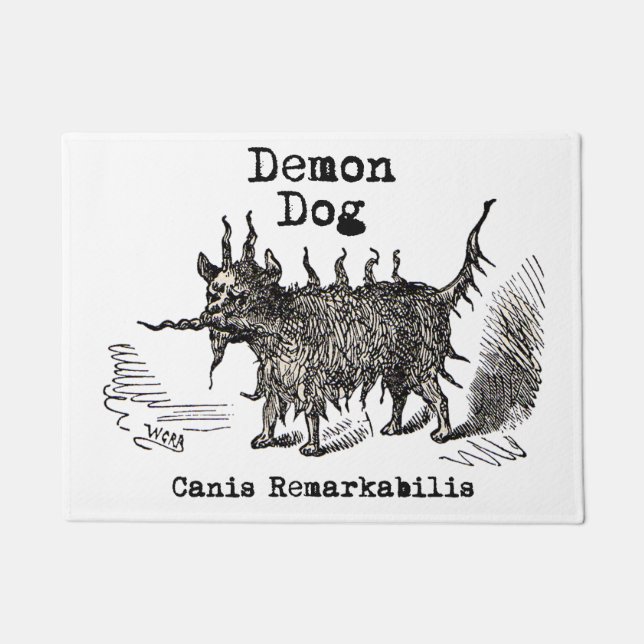 Paillasson Chien Demon Vintage Funny migre (Devant)