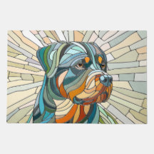 Chien Rottweiler - art de la mosaïque