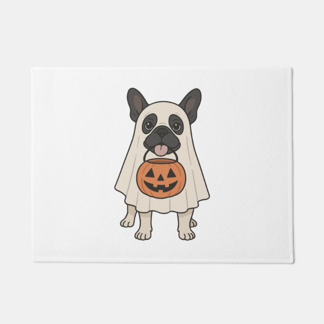 Paillasson Chien-taureau français Fantôme de Chien d'Hallowee (Devant)