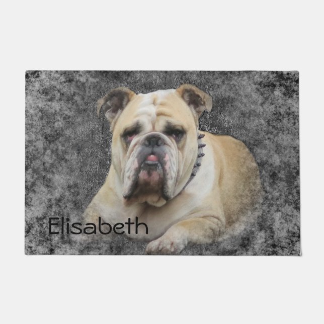 Paillasson Chiens, bulldogge anglais, sombre regard (Devant)
