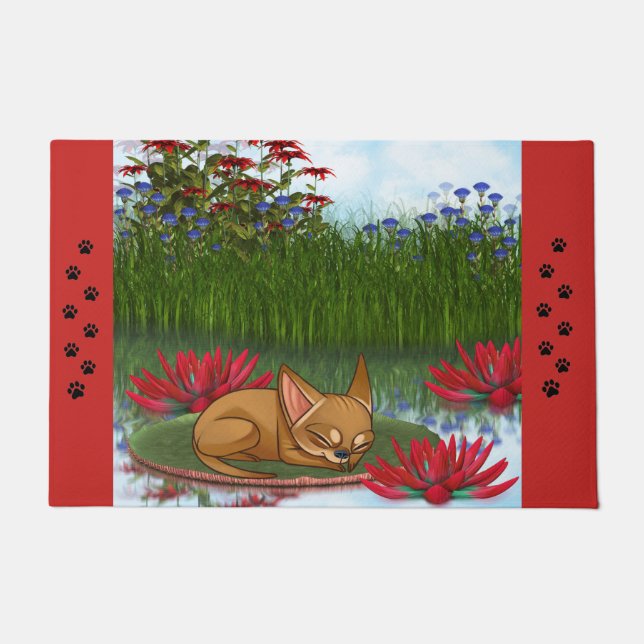 Paillasson Chihuahua Water Lilly Door Mat (Devant)
