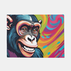 Paillasson Chimpanzé fou mignon