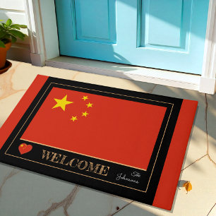 Paillasson Chine & chinois Drapeau de maison mats / sports Bi