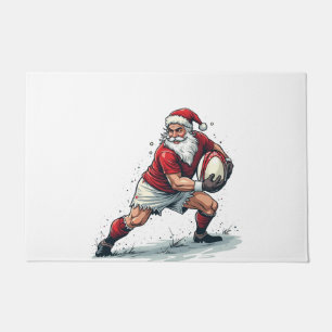 Paillasson Chirstmas Imaginaire Football Jouer Père Noël