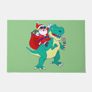Paillasson Christmas Boys Dinosaur Père Noël T Rex Xmas Dino