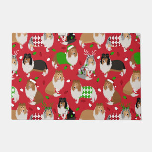 Paillasson Christmas Rough Collie