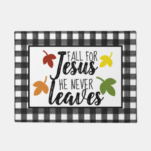 Paillasson Chute Pour Jesus Black Buffalo Plaid Ferme Doorhou