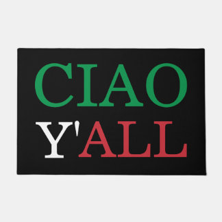 Paillasson "Ciao Y'all" HillBilly Accueil Italien Américain