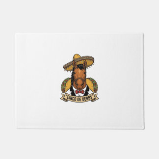 Paillasson Cinco de Derby Cheval Taco Sombrero Design Vintage