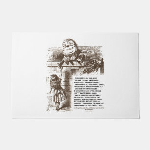 Paillasson Citation de conversation douteuse sur Alice Humpty