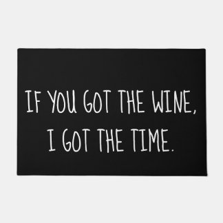 Paillasson Citation de vin, humour d'amateur de vin