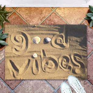 Paillasson Citation Good Vibes Fun Dessinée Dans La Photo De