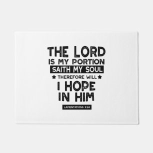 Paillasson Citations de Lamentations 3:24 L'Éternel est ma Pa