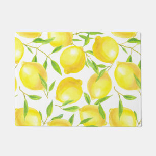 Paillasson Citrons et motif feuille