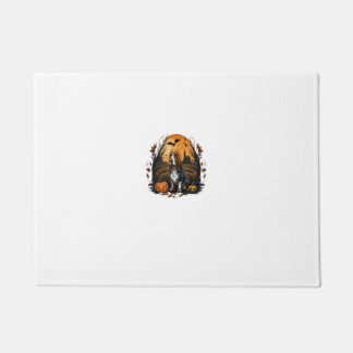 Paillasson Citrouille Basset Hound costume sur Basset Hound H