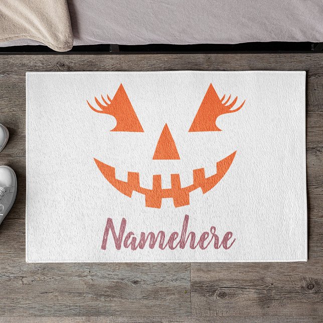 Paillasson Citrouille personnalisée Jack O Lantern Halloween  (Créateur téléchargé)