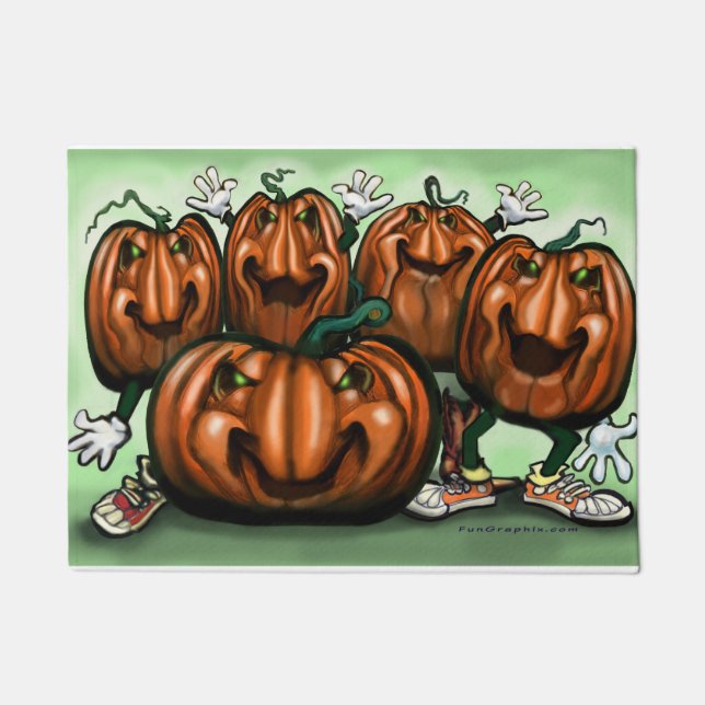 Paillasson Citrouilles d'Halloween (Devant)
