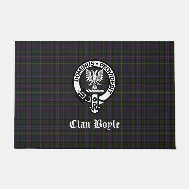Paillasson Clan écossais Boyle Crest & Tartan (Devant)