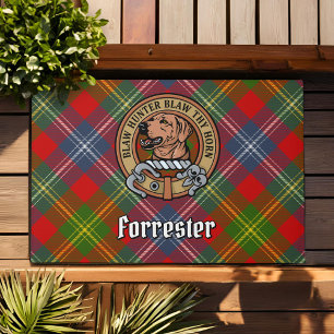 Paillasson Clan Forrester Crest sur Tartan