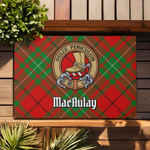 Paillasson Clan MacAulay Crest sur Tartan
