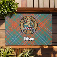 Clan Wilson Crest au-dessus de Tartan antique