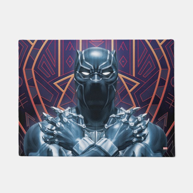 Paillasson Classiques Avengers | Salut de Black Panther (Devant)