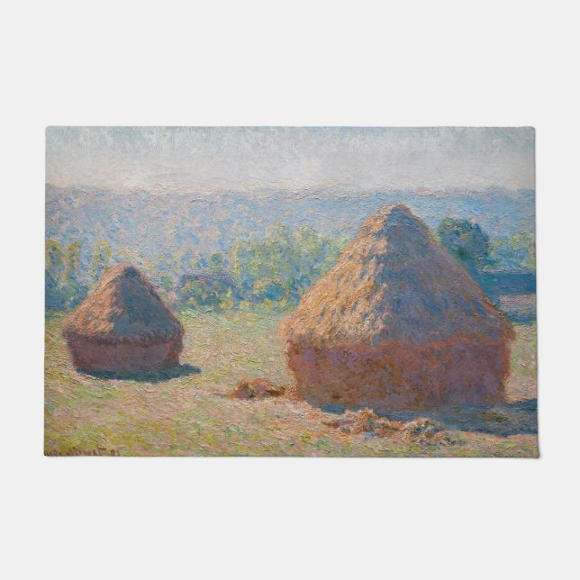 Paillasson Claude Monet - Haystacks, fin de l'été (Devant)