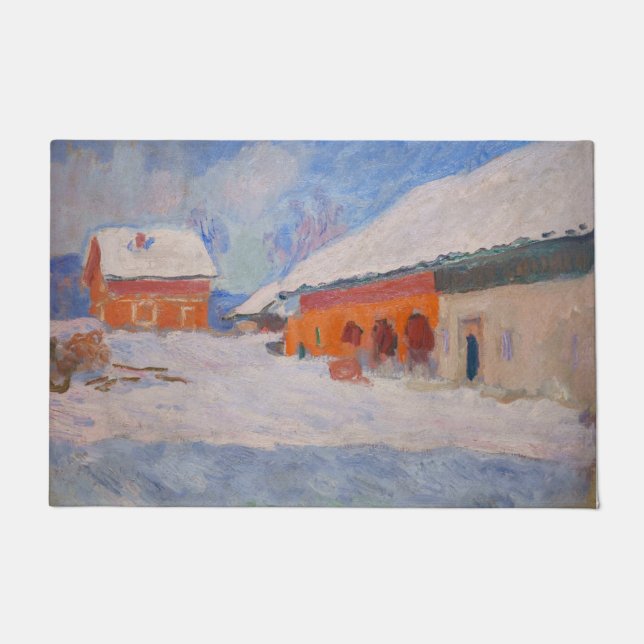 Paillasson Claude Monet - Norvège, Maisons rouges à Bjornegaa (Devant)