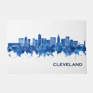 Paillasson Cleveland Ohio Skyline Blue