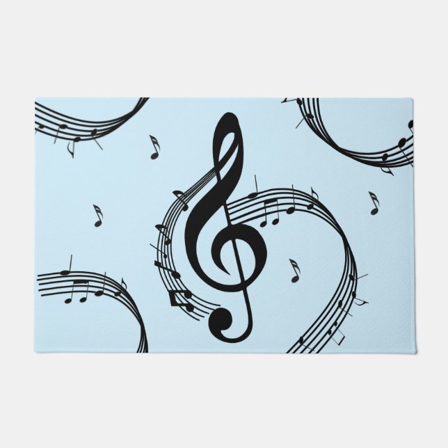 Paillasson Climacic G Clef Music Blue (Devant)
