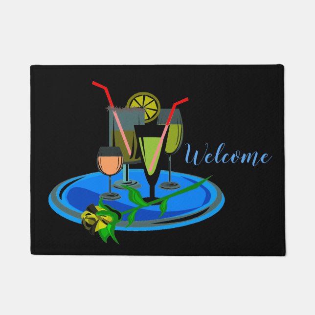 Paillasson Cocktails et boissons de fête Accueil en plateau (Devant)